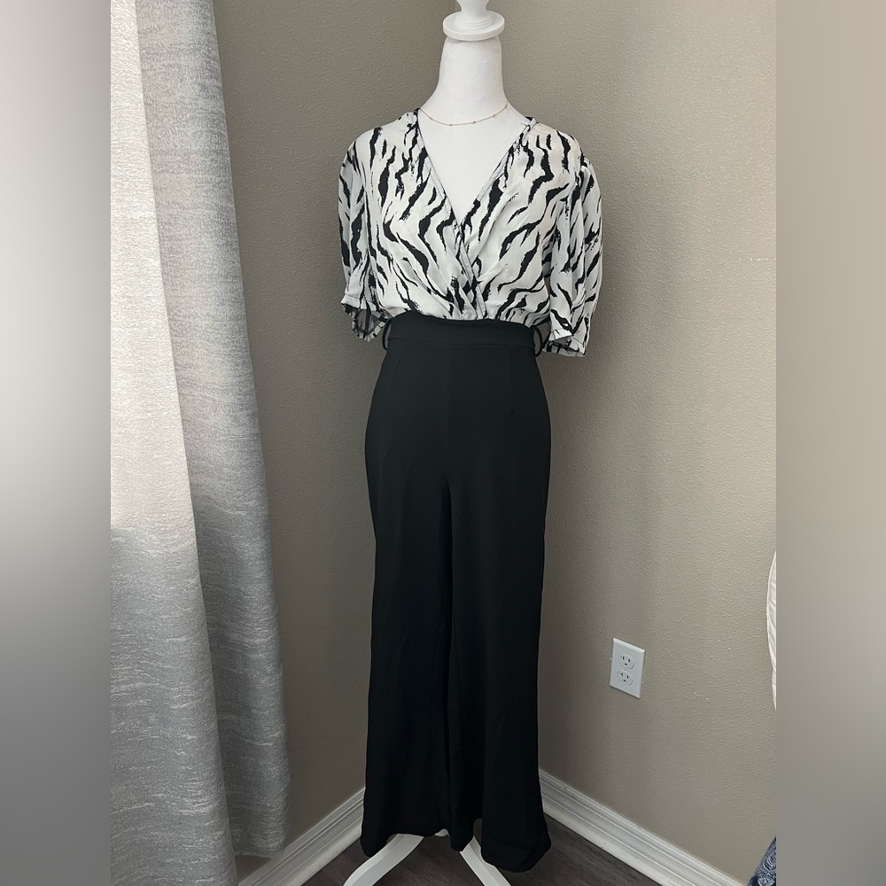 Size small Valentine, Black and White Jumpsuit